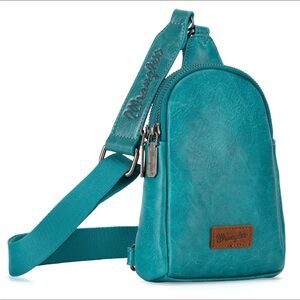 Wrangler turquoise crossbody sling bag